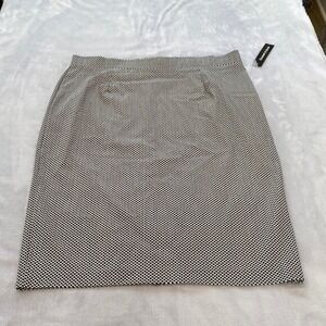 Elizabeth & Nicole houndstooth print short skirt XL woman's Black & White